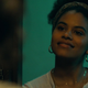 Zazie Beetz opening the door for joker.